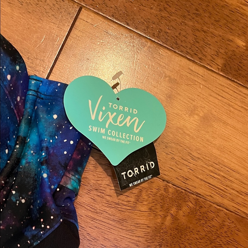 Torrid Vixen Galaxy Print One-Piece Swimsuit - Blue/Purple- no straps - Picture 2 of 7